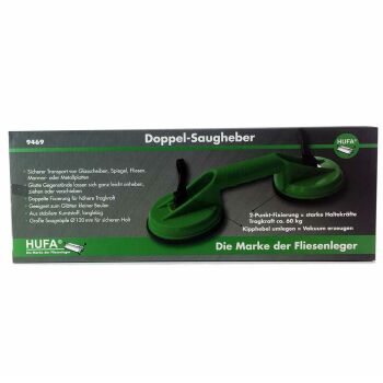 Hufa Saugheber 2-fach 112mm - 60Kg Fliesenleger Plattenheber | 2-er SET