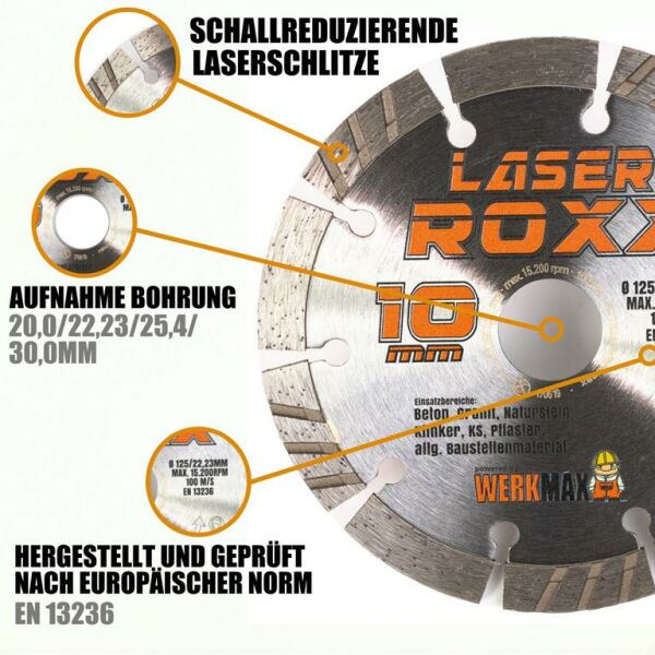 Neuentwicklung: Laser ROXX Diamanttrennscheibe universal
