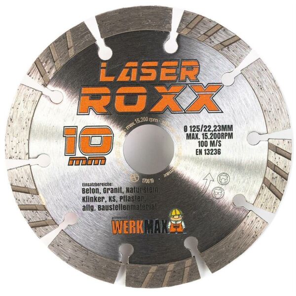 Neuentwicklung: Laser ROXX Diamanttrennscheibe universal | Ø 125 x 22,23 mm
