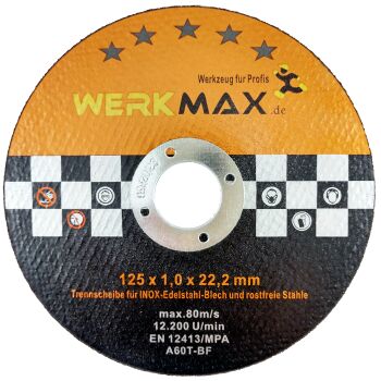 Werkmax Metall Trennscheiben 125 mm x 1,0 mm |  Metall...