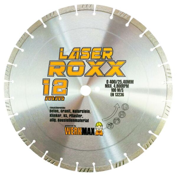Laser ROXX Diamanttrennscheibe Beton universal | Ø 400 x 25,4 mm