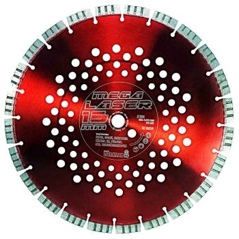 Diamantdoorslijpschijf MEGA LASER 15mm Turbo Segment |...